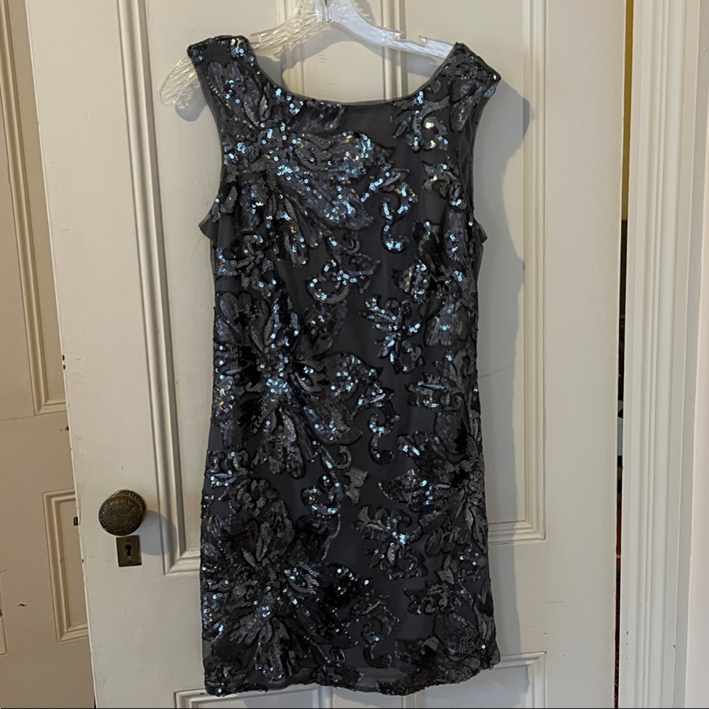 Sequin Floral Dress
